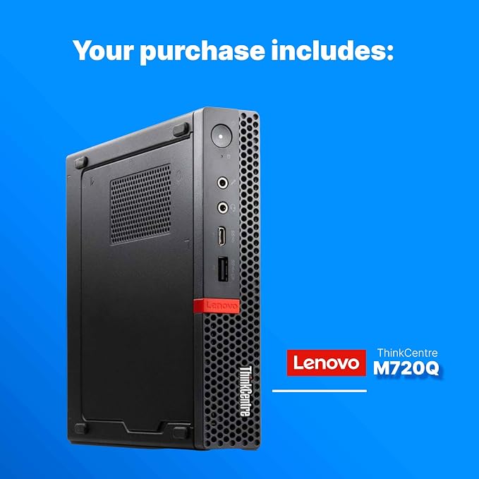 Lenovo M720Q ThinkCentre Mini PC | Windows 11 Pro | Intel i5-8400T | 16GB RAM + 500GB NVME | 5G WiFi + BT | Home or Office Micro Desktop Computer (Renewed) - Image 4