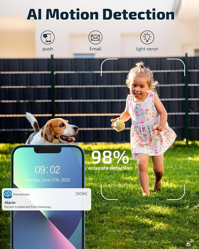 OHWOAI 《Dual Band WiFi & IP65 Waterproof》Wireless Outdoor Security Camera - Image 7