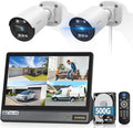 《All-in-One DVR & 80FT Night Vision》Outdoor Wired Security Camera System by OHWOAI