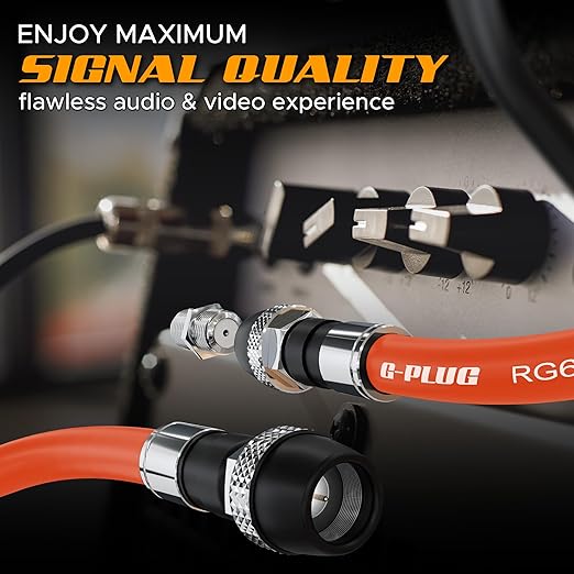 G-PLUG RG6 Coaxial Cable 200FT – Triple Shielded, Waterproof, 75 Ohm - Image 7