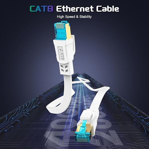 Cat 8 Ethernet Cable 25 FT, Heavy Duty High Speed 40Gbps 2000Mhz Internet - Image 3