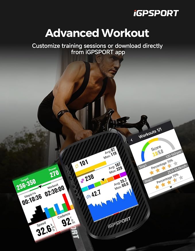 iGPSPORT BSC300T Wireless Bike Computer GPS, Touchscreen Offline MAP Navigation - Image 6