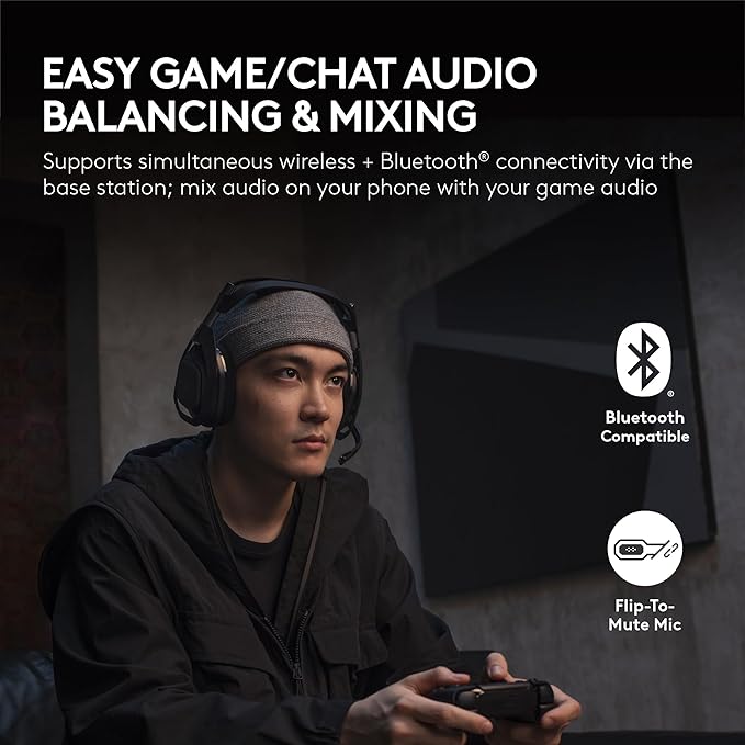 Logitech G Astro A50 X Multi-Platform Wireless Gaming Headset - Black | For PS5, Xbox, PC, Switch - PLAYSYNC Video & Audio Switcher, HDMI 2.1 4K 120Hz VRR, 24bit/48kHz, <24hr Battery, 2.4GHz & BT - Image 4
