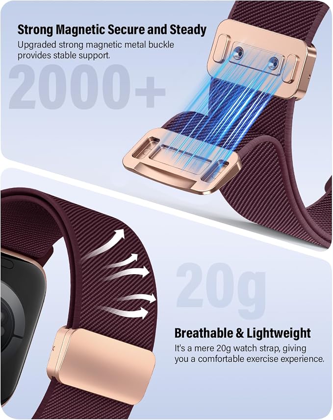 Stretchy Band Compatible with Apple Watch Bands 40mm 38mm 41mm 42mm 44mm 45mm - Image 3