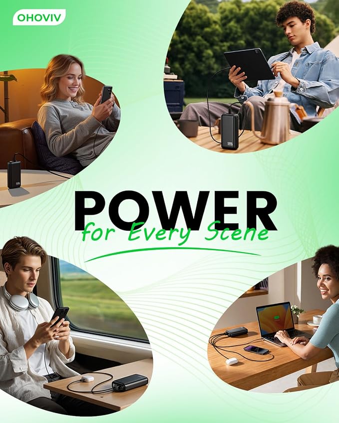 OHOVIV Portable Charger 50000mAh Power Bank - 22.5W Fast Charging External Battery Pack,USB-C Portable Phone Charger for iPhone 17/16/15/14/13 Pro Android Samsung, for Travel Camping Essential - Image 5