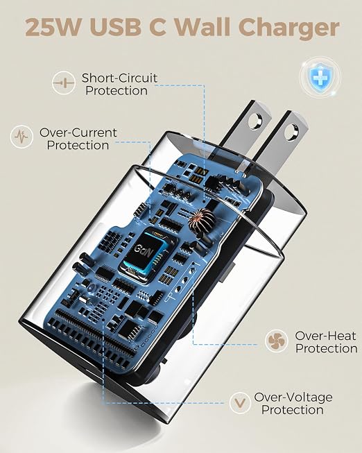 2 in 1 for Samsung Watch Charger, 25W USB C Fast Charger Compatible - Image 6