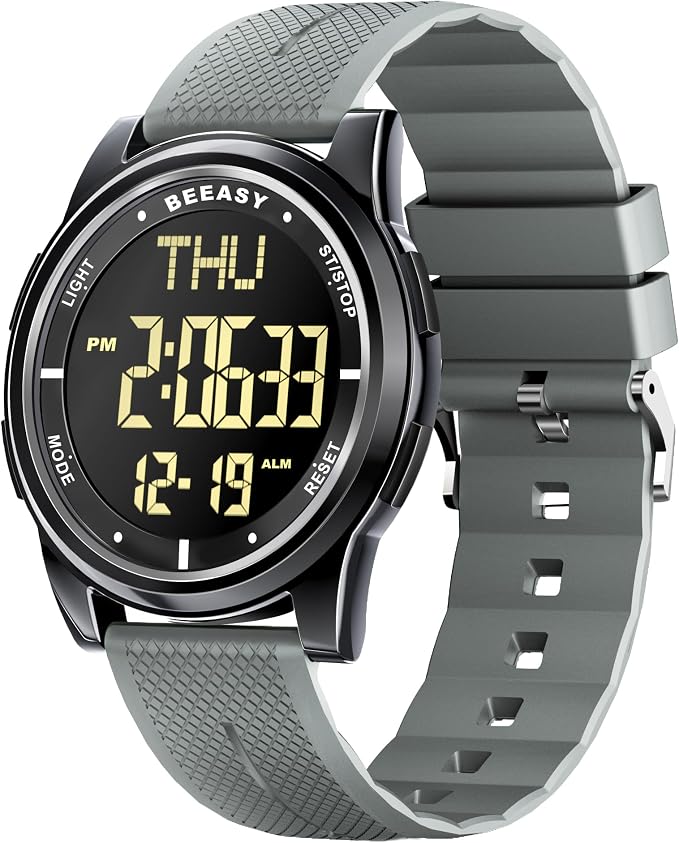 Beeasy Digital Watch for Men Women, 50M Waterproof, Ultra-Thin & Lightweight by Beeasy