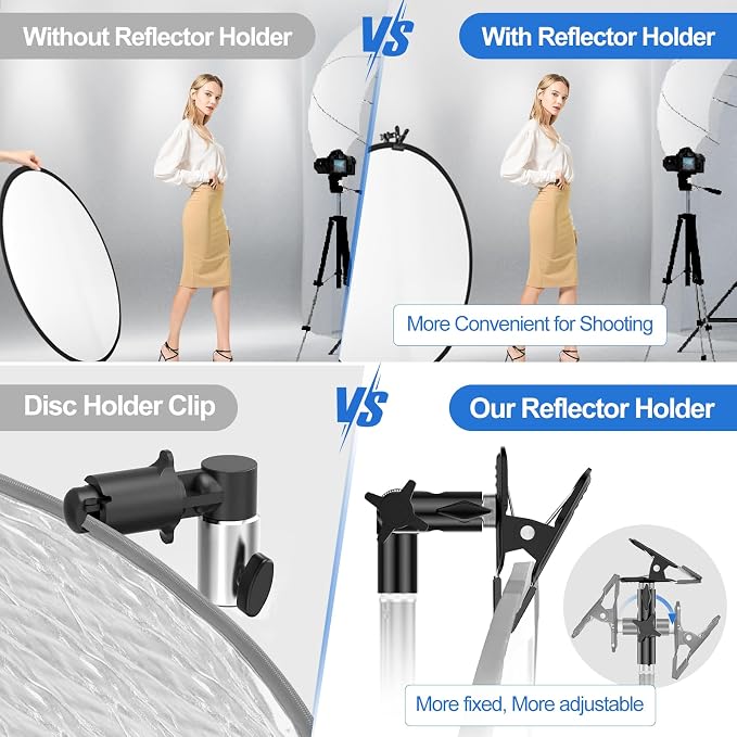 EMART Photography Reflector Holder, Photo Video Studio 5/8" Heavy Duty Metal - Image 7