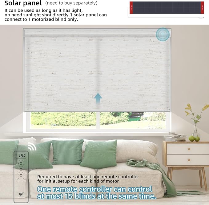 SmartWings Motorized Light Filtering Shades, Work - Image 2