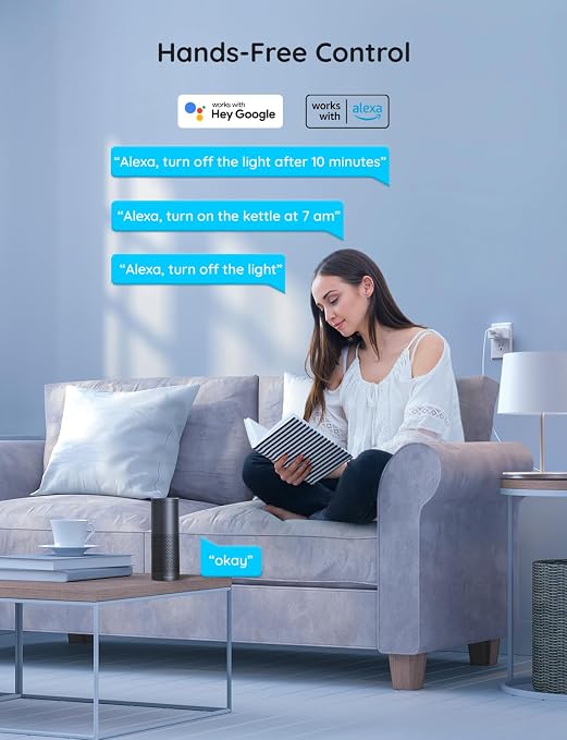 Govee Smart Plug 15A, WiFi Bluetooth Outlets 2 Pack Work - Image 3