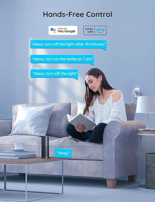 Govee Smart Plug 15A, WiFi Bluetooth Outlet 1 Pack Work - Image 3