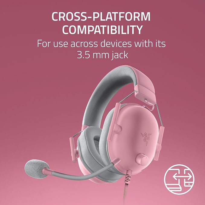 Razer BlackShark V2 X Wired Xbox Gaming Headset, Pink | 50mm Drivers, Cardioid Mic, Lightweight, Comfortable Noise Isolating Earcups, For Xbox Series X, Series S, PS5, PC, Switch - Image 7