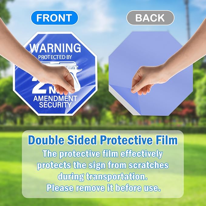 Protected by 2nd Amendment Security Sign - Image 8