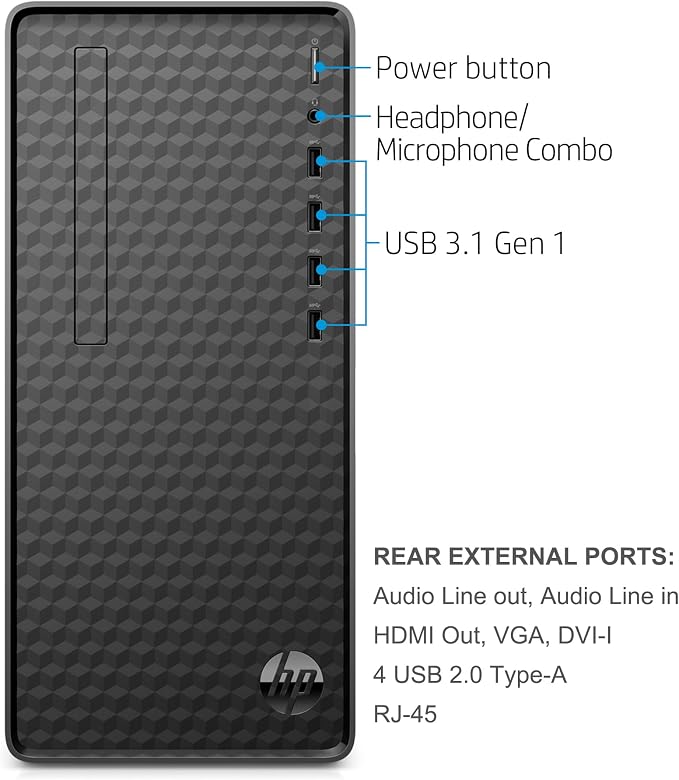 HP Pavilion Desktop Computer, Intel Core i5-10400, 16GB DDR4, 512GB SSD | Compact Design Desktop Computer for Business Daily use, Wired Keyboard & Mouse, Triple Display Supported, Windows 11 Home - Image 5