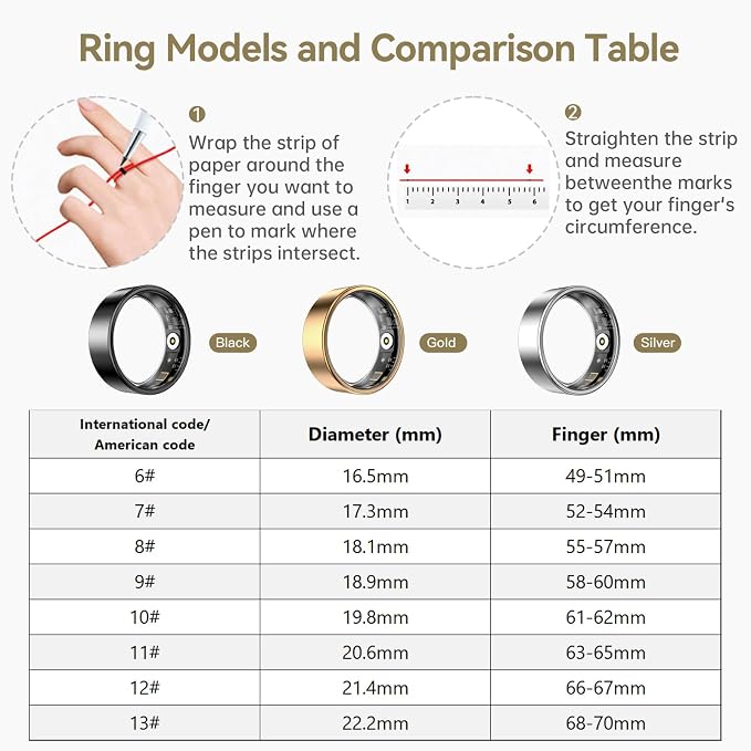 Smart Ring for Women & Men, Featuring Stress and Sleep Monitoring Functions - Image 2