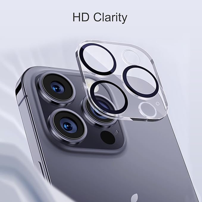 Ailun 3 Pack Screen Protector for iPhone 15 Pro + 3 Pack Camera Lens Protector - Image 4