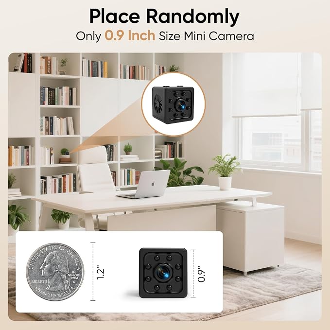 Upgraded 2K Mini Hidden Surveillance Camera, Home or Office Spy Camera - Image 2