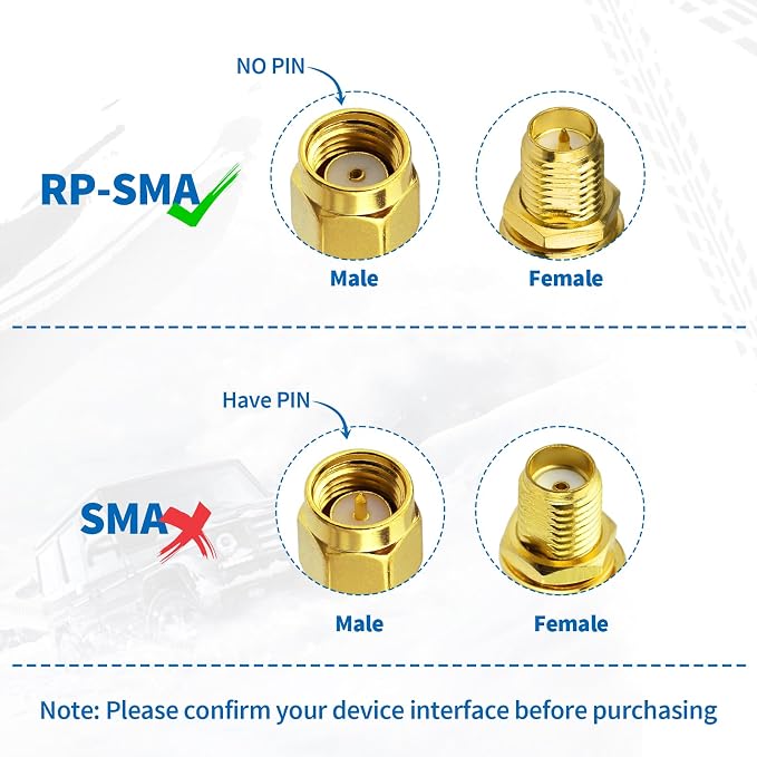Yuslao WiFi Antenna Extension Cable 6inch 15cm RP-SMA Male to RP-SMA Female - Image 4