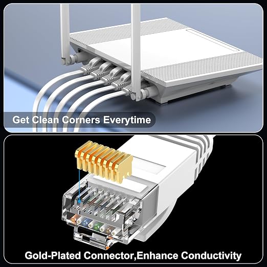 Cat 6 Ethernet Cable 5 ft Flat Internet Network Cables - Image 5