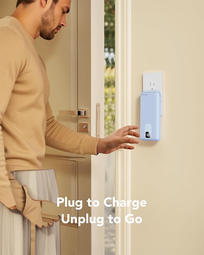charmast 20000mAh Portable Charger with Built-in Cables & Wall Plug, 20W USB C Power Bank, Fast Charging Battery Pack Travel Essentials Compatible with iPhone 16/15/14 Series, Samsung, Google, iPad - Image 2