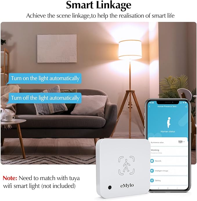 eMylo WiFi Human Presence Sensor, WiFi Millimeter Wave Radar Detection - Image 6