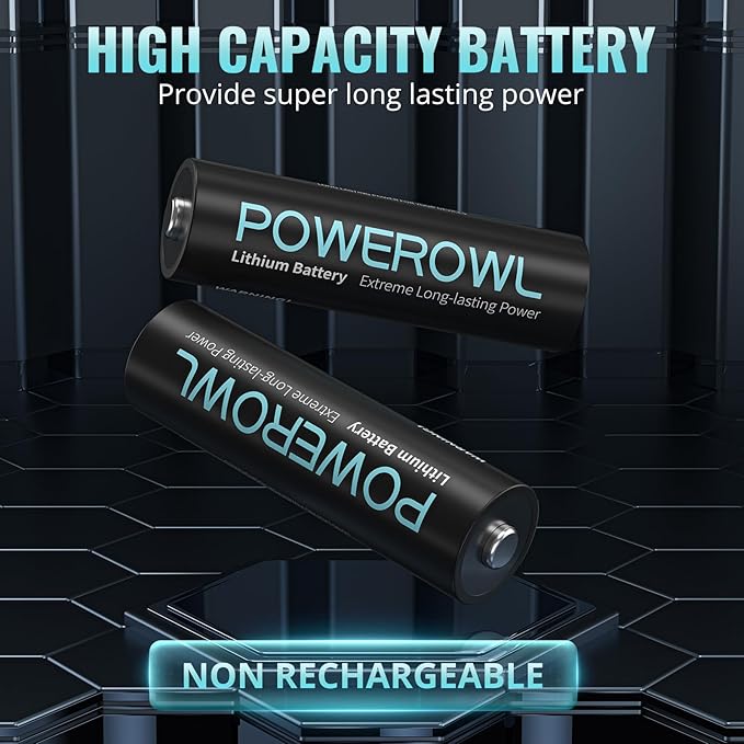 POWEROWL Lithium Batteries AA High Capacity Long Lasting, 1.5V Double A Battery - Image 2