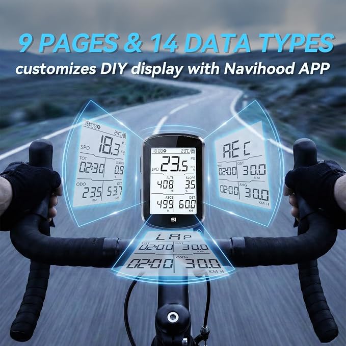 S1 Entry Level GPS Bike Computer Wireless, Laminated 2.8" Screen, Ultra Thin - Image 4