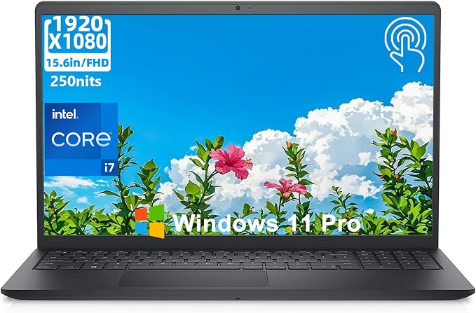 Dell 15 DC15250 Touch Laptop Intel i7-1355U(10-Core) 32GB DDR5 RAM 1TB SSD | 15.6" FHD Touchscreen, Wi-Fi 6, AI Copilot, Windows 11 Pro 2026 Computer for Business & Student by Dell