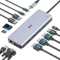 USB C Docking Station 4 Monitors, 13 in 1 Laptop Docking Station 3 Monitors by SeloreS-Global