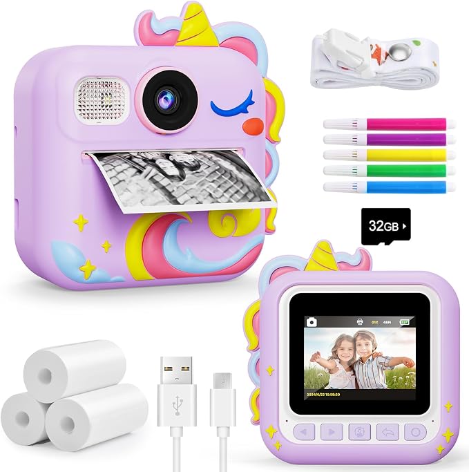 KOKODI Kids Camera Instant Print, Toddler Cameras Christmas Birthday Gifts by WhereKidsLearnThroughPlay