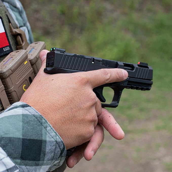 Truglo TFX PRO Handgun Sight, Glowing Shock Proof Tritium and Fiber Optic Night - Image 4