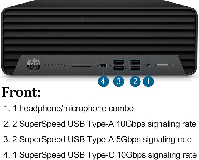 HP ProDesk 600 G6 SFF Desktop - Intel i5-10400F, 8GB RAM, 256GB PCIe SSD | GeForce GT 610, Windows 11 Pro, USB-C, Dual Monitor, Business PC with Keyboard, Mouse & WiFi Adapter - Image 2