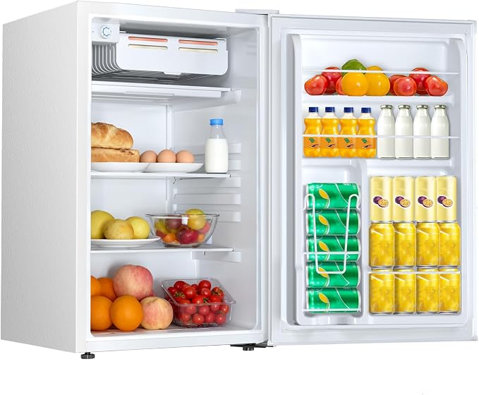 Electactic 4.5 Cu.ft Mini Fridge with Freezer, Compact Refrigerator with Reversible Single Door, Adjustable Thermostat, Low Noise, Energy Efficient for Office, Dorm, Bedroom, Apartment White - Image 8