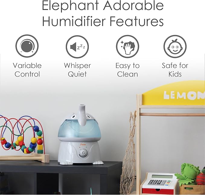 Crane Cute Animal Humidifier for Kids Bedroom and Nursery, Ultrasonic Cool Mist, 1 Gallon, Auto Shut Off, Cool Mist Humidifier - Image 6