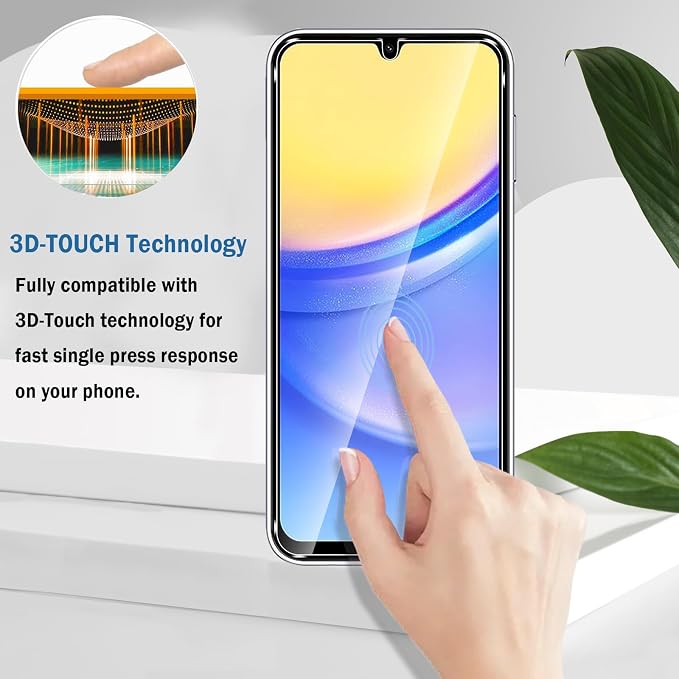 2 Pack Compatible with Samsung Galaxy A15 5G/4G Screen Protector, Full Coverage - Image 5