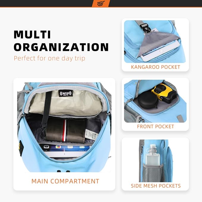 SKYSPER Sling Bag RFID Crossbody Sling Backpack Cross Body Shoulder Bag Travel - Image 2
