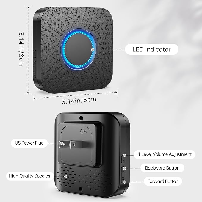 2 Pack Smart Wireless Doorbell Chime, 3 in 1 Doorbell Extender - Image 7