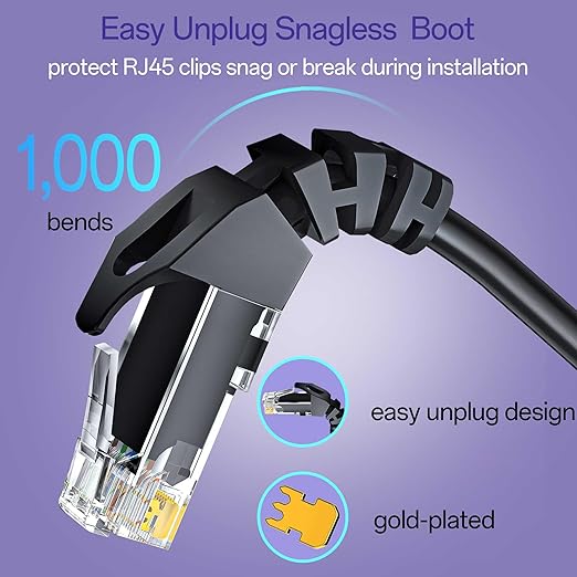 Cat 6 Ethernet Cable 6FT 10Pack, Cat6 Ethernet Patch Cable 10Gbps, High-Speed - Image 4