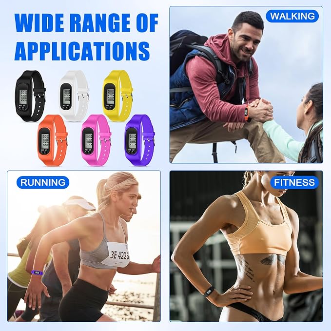 Geyoga Pedometer for Walking Steps and Miles Pedometer Watch Silicone Steps - Image 6