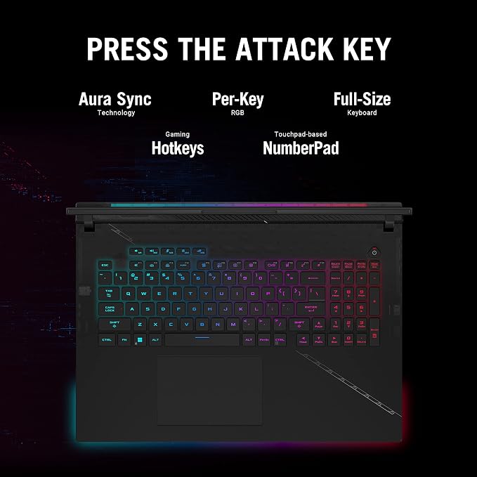 ASUS ROG Strix Scar 18 (2023) Gaming Laptop, 18” Nebula Display 16:10 QHD 240Hz/3ms, GeForce RTX 4090, Intel Core i9-13980HX, 32GB DDR5, 2TB PCIe SSD, Wi-Fi 6E, Windows 11 Pro, G834JY-XS97,Black - Image 10