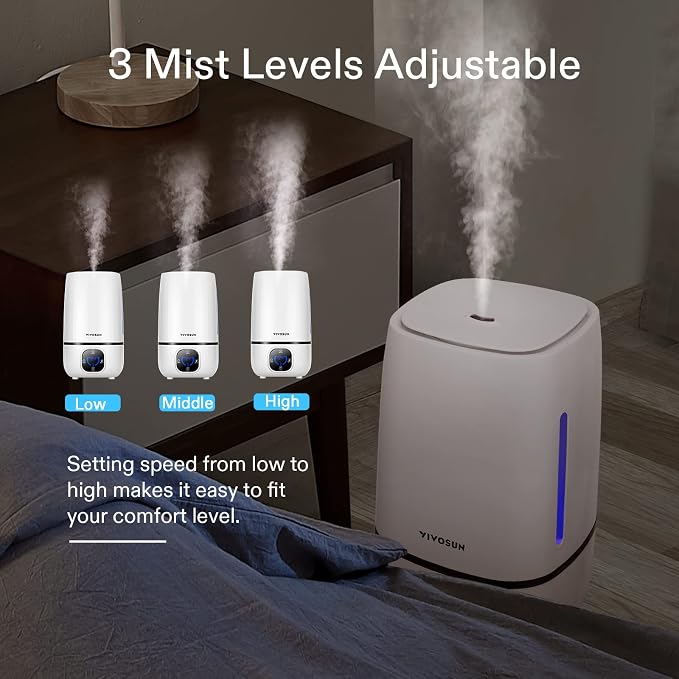 VIVOSUN 4L Cool Mist Humidifier with Remote Control for Bedroom, Plants, Baby, Dry Skin - Image 3