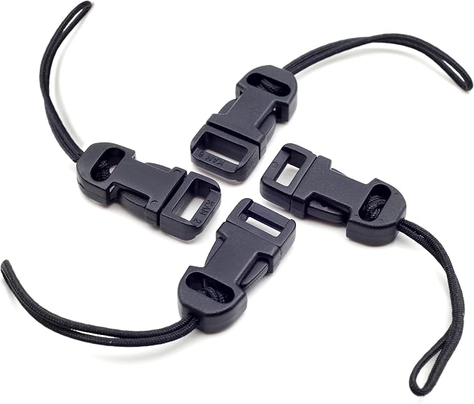 Padwa Lifestyle 4 Pcs Black Quick Release Camera Strap QD Loops Connector by PadwaLifestyleCameraStrap