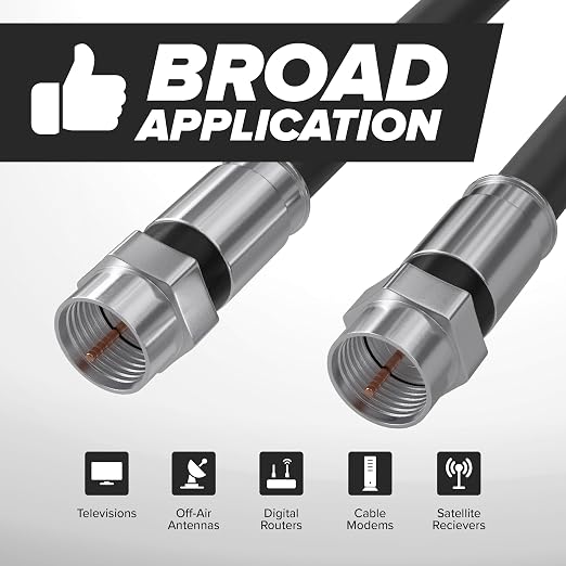 THE CIMPLE CO - RG6 Coaxial Cable 1.5 FT - RG6 Coax Cable - Image 8