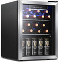Antarctic Star 1.7 Cu.Ft Beverage Cooler for Up to 68 Cans, Compact Drink Fridge with Stainless Steel Glass Door, Digital Display and Electronic Temperature Control, Silver by AntarcticStar