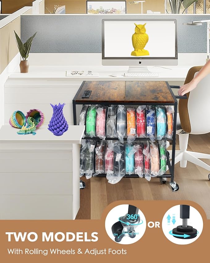 3D Printer Stand with Filaments Storage-Small 3D Printer Table - Image 6