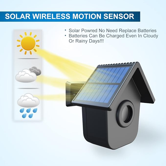 Driveway Sensor- Extra Solar Wireless Outdoor Weatherproof Motion - Image 2