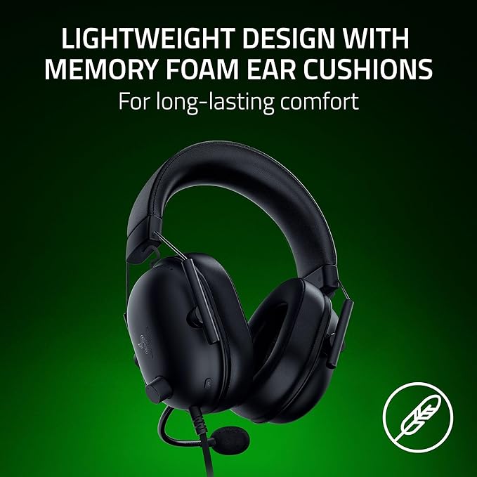 Razer BlackShark V2 X Xbox Gaming Headset, 3.5mm Audio Jack, Black | 50mm Drivers, Cardioid Mic, Lightweight, Comfortable Noise Isolating Earcups, for Xbox Series X, Series S, PS5, PC, Switch - Image 5