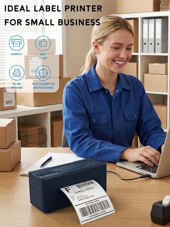 Forc Bluetooth Thermal Shipping Label Printer, 4x6 Wireless Thermal Label - Image 5