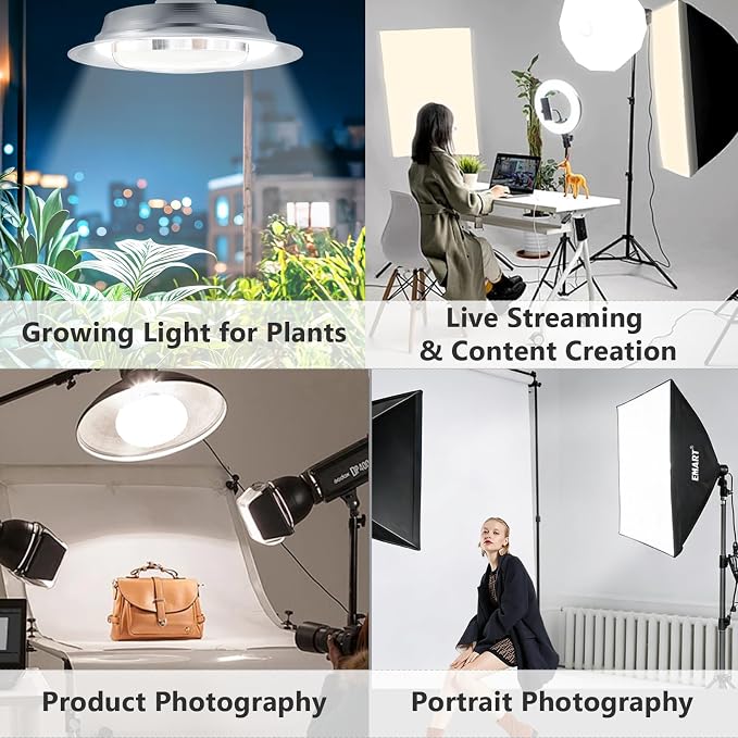 EMART 2Pack 135W Photography Light Bulb - Image 5