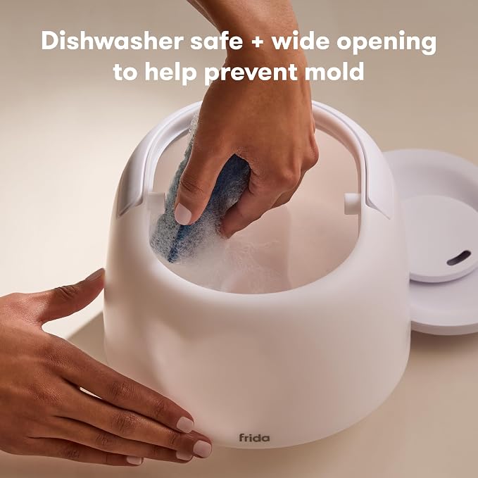 Frida Baby 3-in-1 Cool Mist Humidifier for Large Rooms, Top Fill Humidifier for Bedroom, Allergy Relief, 60 Hour Runtime + Nightlight, Auto Shut-Off, Quiet, Carry Handle, Essential Oil Diffuser - Image 5